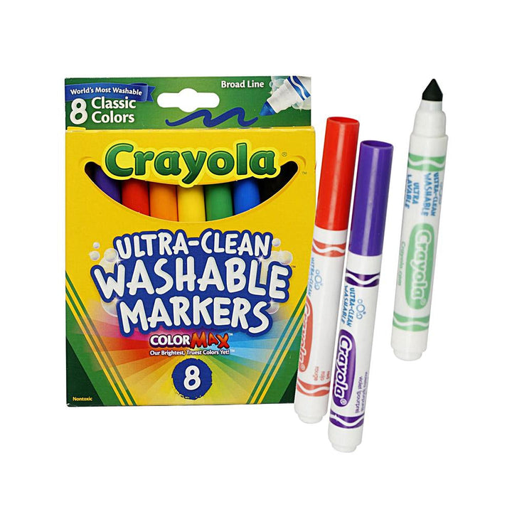 Crayola Ultra-Clean Washable Broad Point Marker Set 8 piece
