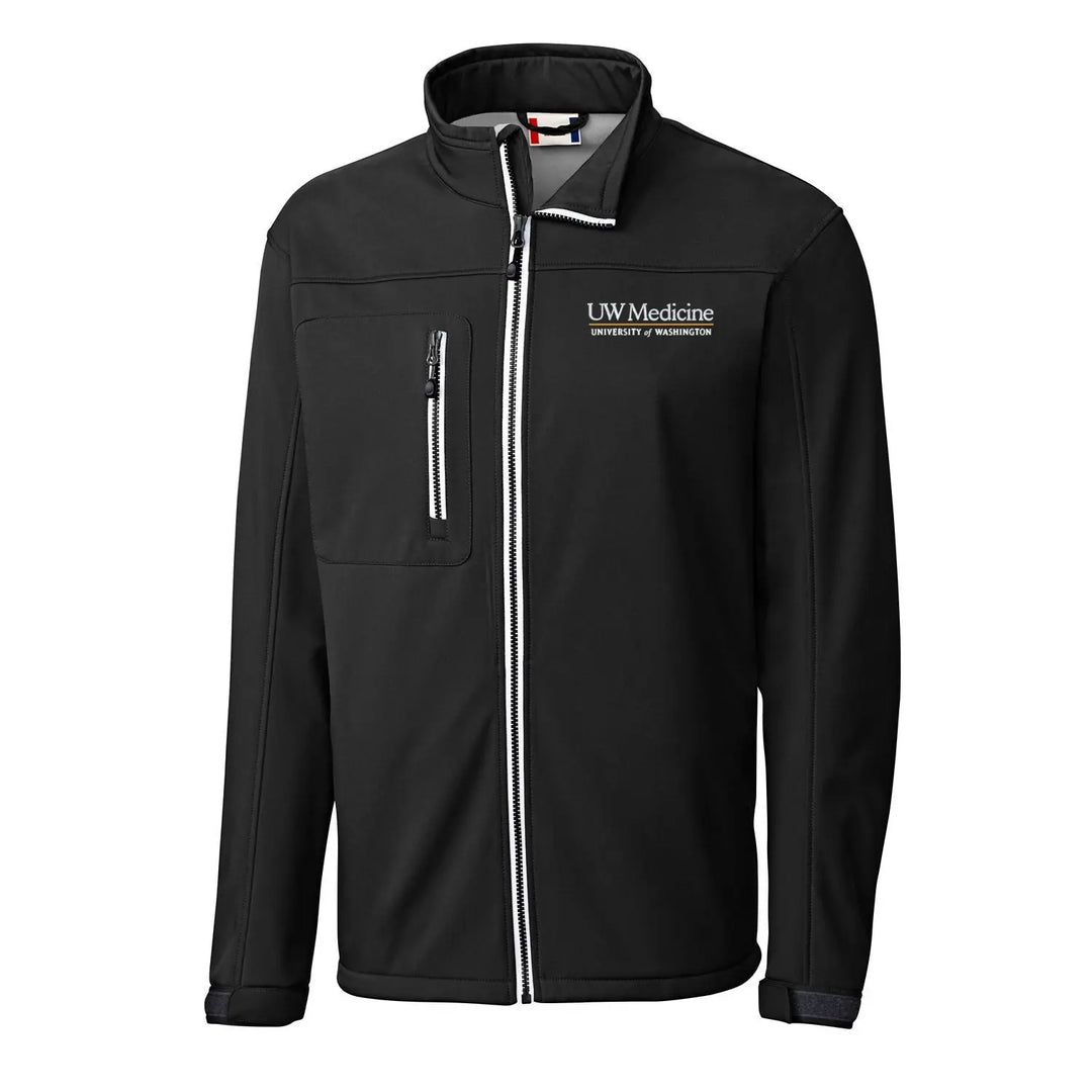 Clique Black Men's UW Medicine Telemark Softshell Jacket