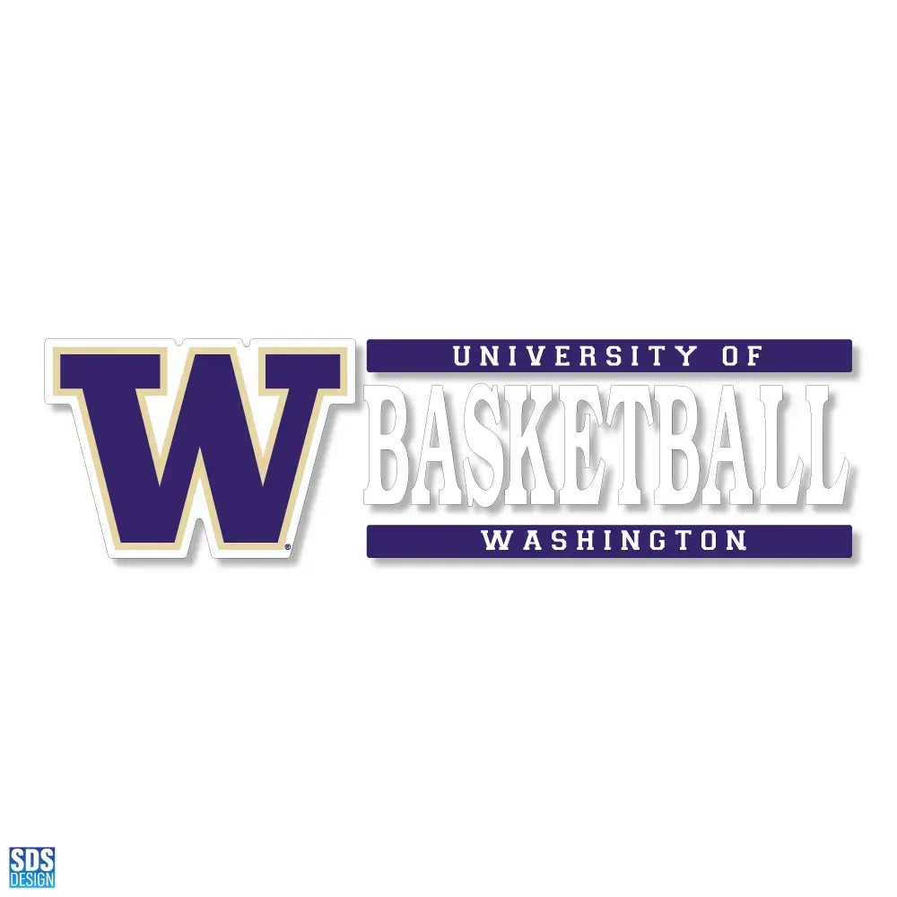 SDS W U of W Basketball Vinyl Decal 6" x 2"