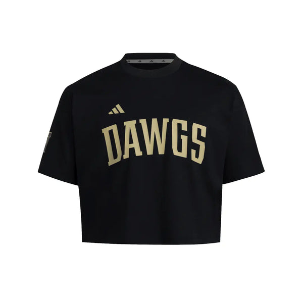 adidas UniteFit Washington Huskies DAWGS Cropped Jersey Tee
