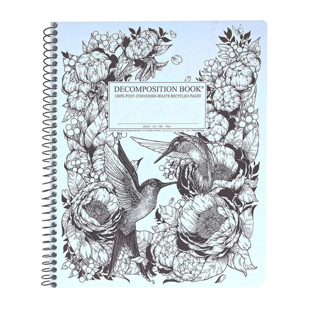 Decomposition Hummingbirds 9"x11" College Spiral XL