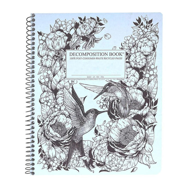 Decomposition Hummingbirds 9"x11" College Spiral XL