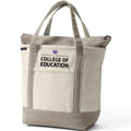 Lands' End Natural Canvas UW College of Education Zip Top Tote Bag thumbnail