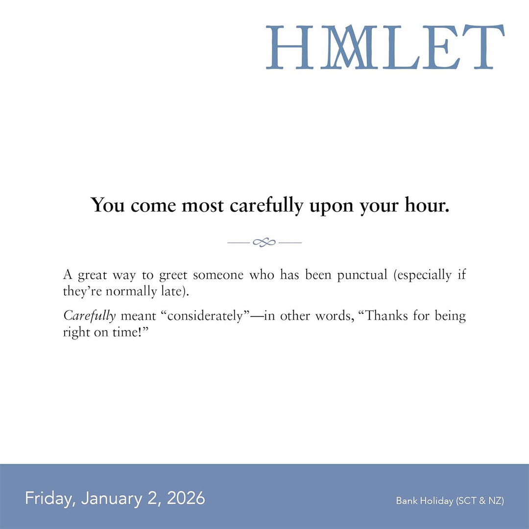 Everyday Shakespeare: Lines for Life Page-A-Day Calendar 2026