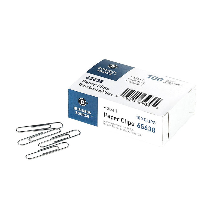 Business Source #1 Smooth Paper Clips 100 Pack