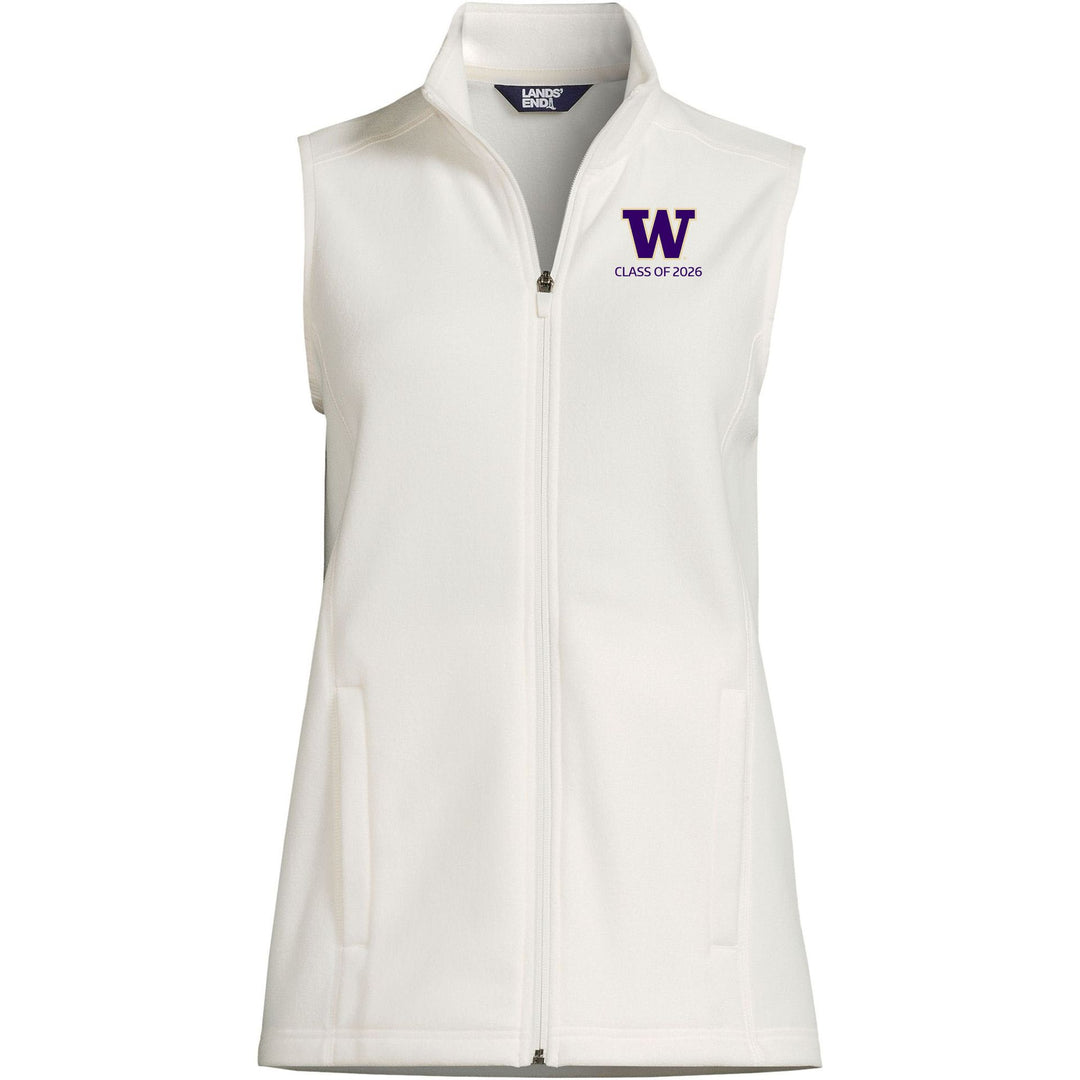 Lands' End Women's UW Class of 2026 ThermaCheck Fleece Vest
