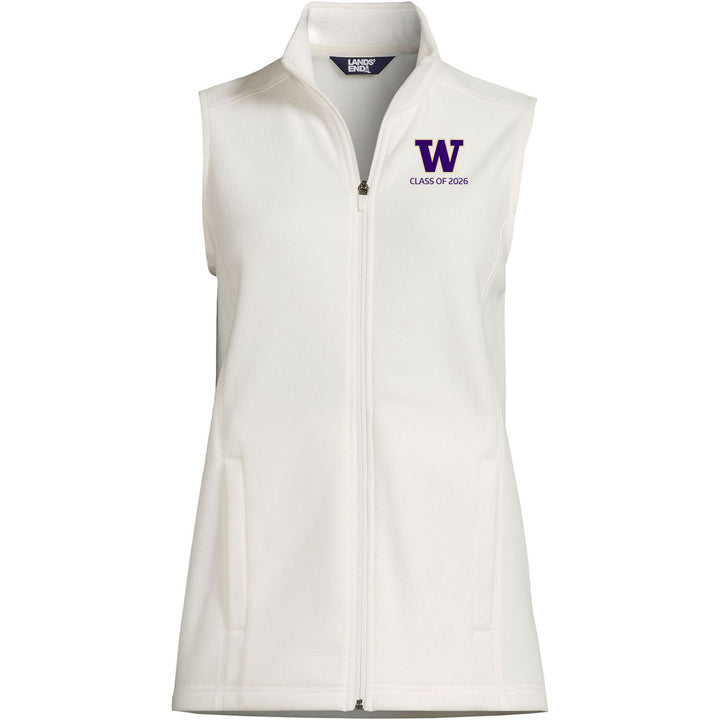 Lands' End Women's UW Class of 2026 ThermaCheck Fleece Vest