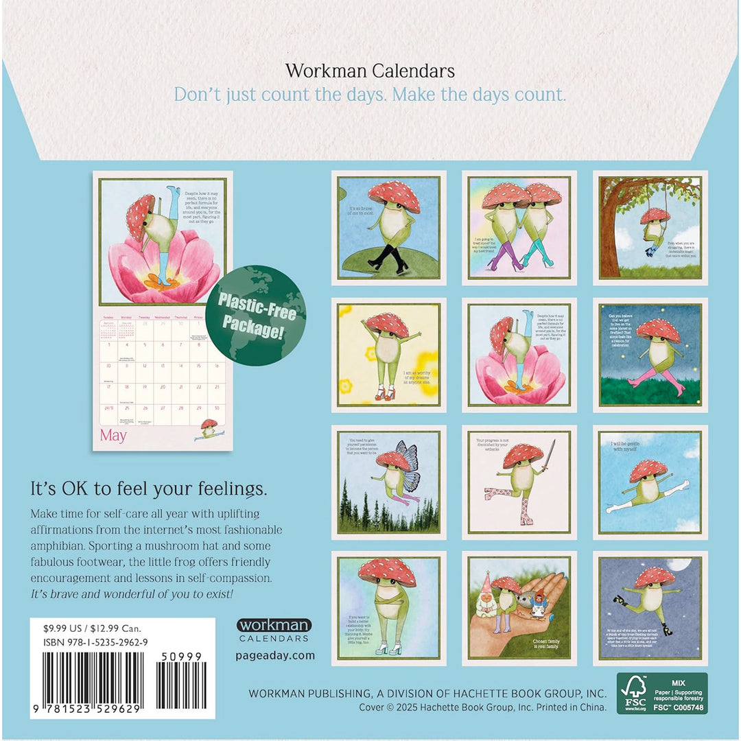The Little Frog's Guide to Self-Care Mini Wall Calendar 2026