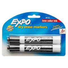 Expo Black Low Odor Chisel Tip Dry Erase Marker 2 Count