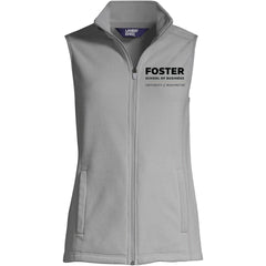 Photo of Lands' End Women's UW Foster School of Business ThermaCheck Fleece Vest.