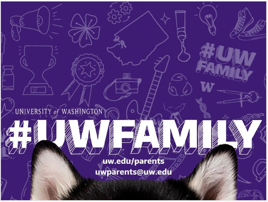 UW Family New Huskies Double-Sided Yard Sign 18" x 24"