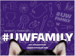 UW Family New Huskies Double-Sided Yard Sign 18" x 24"