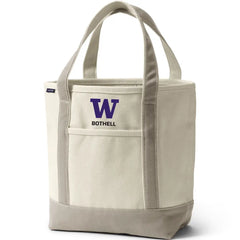 Lands' End Natural Canvas UW Bothell Open Top Tote Bag