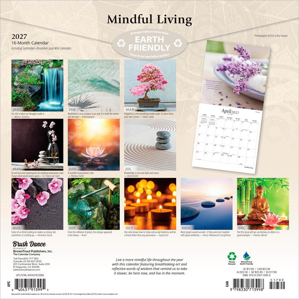 2027 Mindful Living Wall Calendar