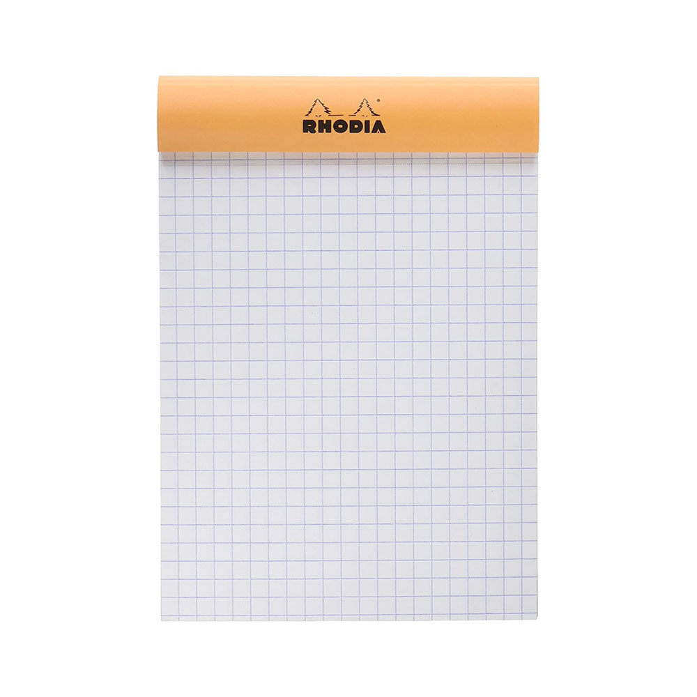 Rhodia Orange 4"x6" 5x5 Quad Graph Top Stapled Pad 80ct