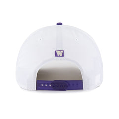 47 Brand White Purple Washington Huskies Condor Hitch Snapback Hat Back Hover