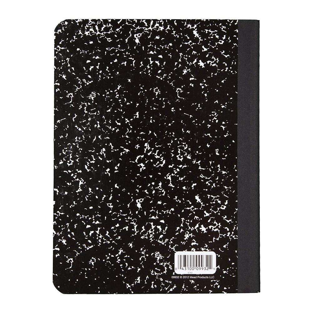 Mead Black Marble College Ruled Composition Notebook