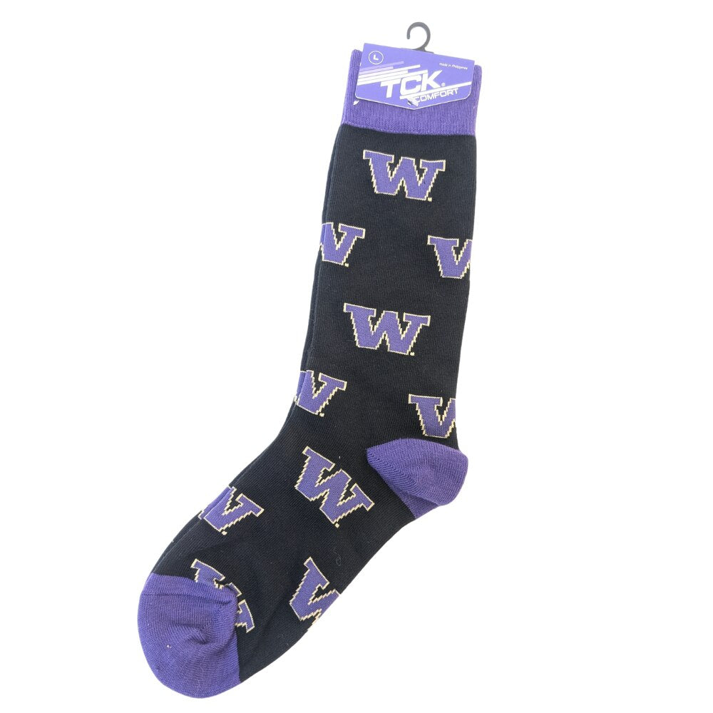TCK Men's Black Allover W Dress Socks