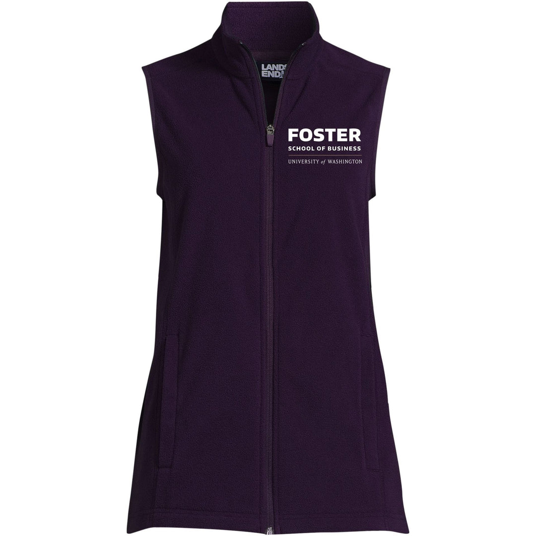 Lands' End Women's UW Foster School of Business ThermaCheck Fleece Vest