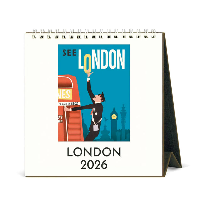 Cavallini London 2026 Desk Calendar