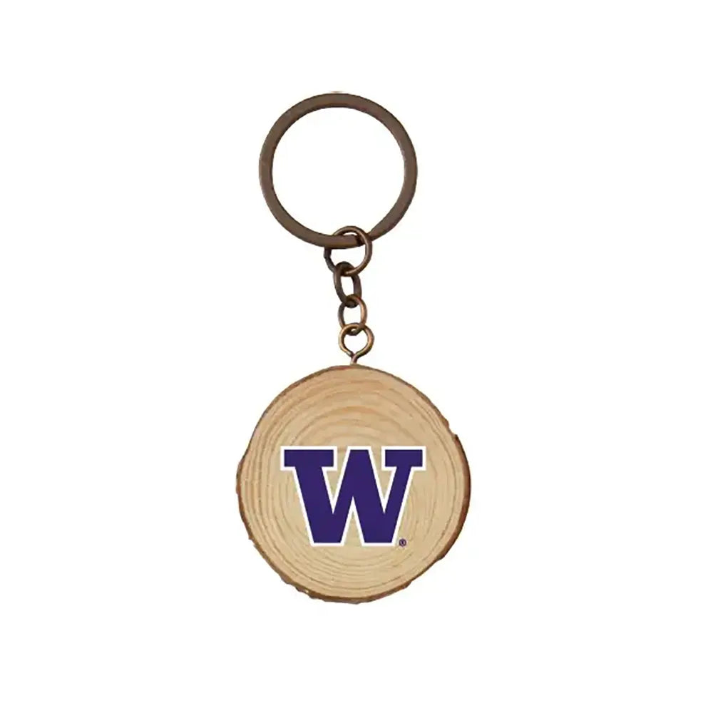 Neil Natural W Wooden Log Keychain