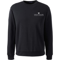Photo of Lands' End Unisex UW School of Social Work Crewneck Sweatshirt Black.