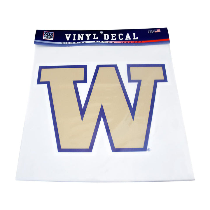 SDS W Gold Fill Purple Outline Vinyl Decal 12"
