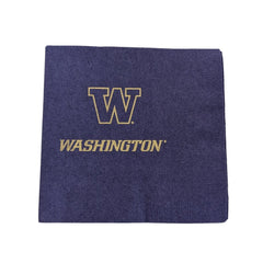 Spirit Products Purple W Washington Beverage Napkins 25pk