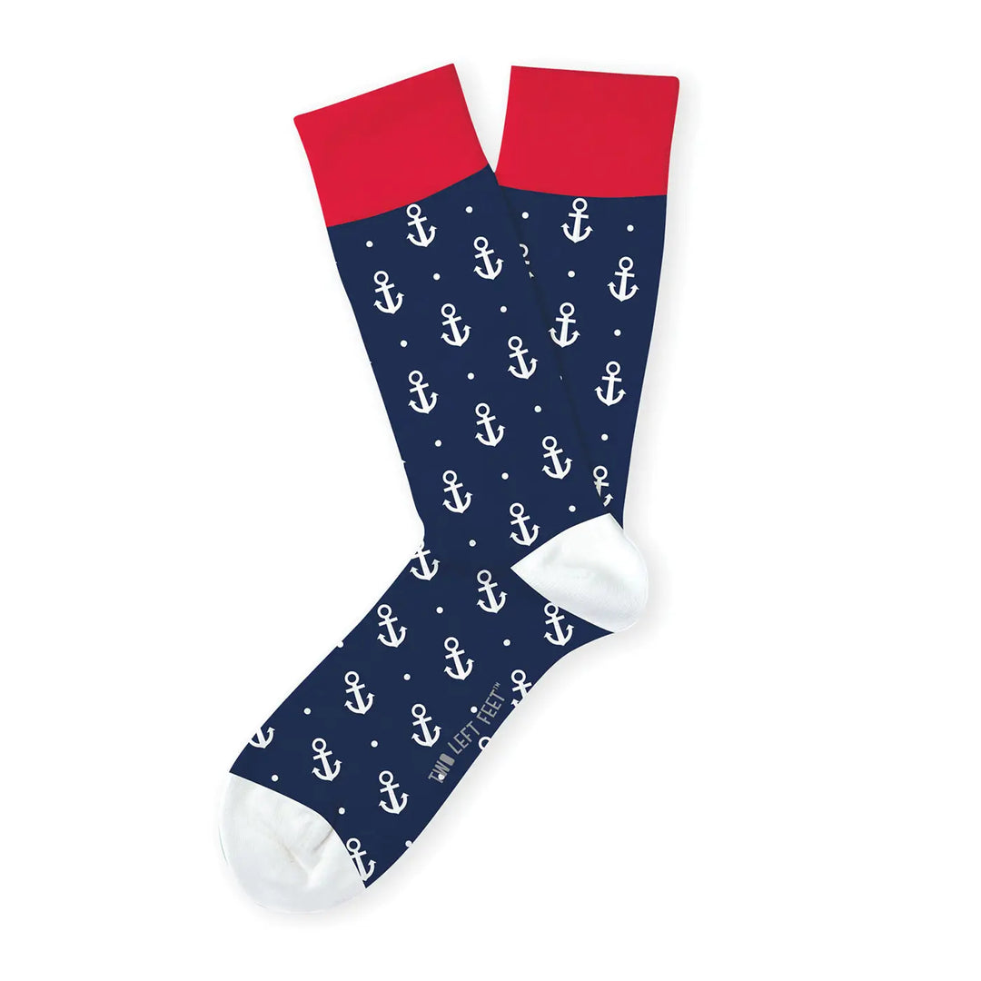 Two Left Feet Anchors Away Socks Small