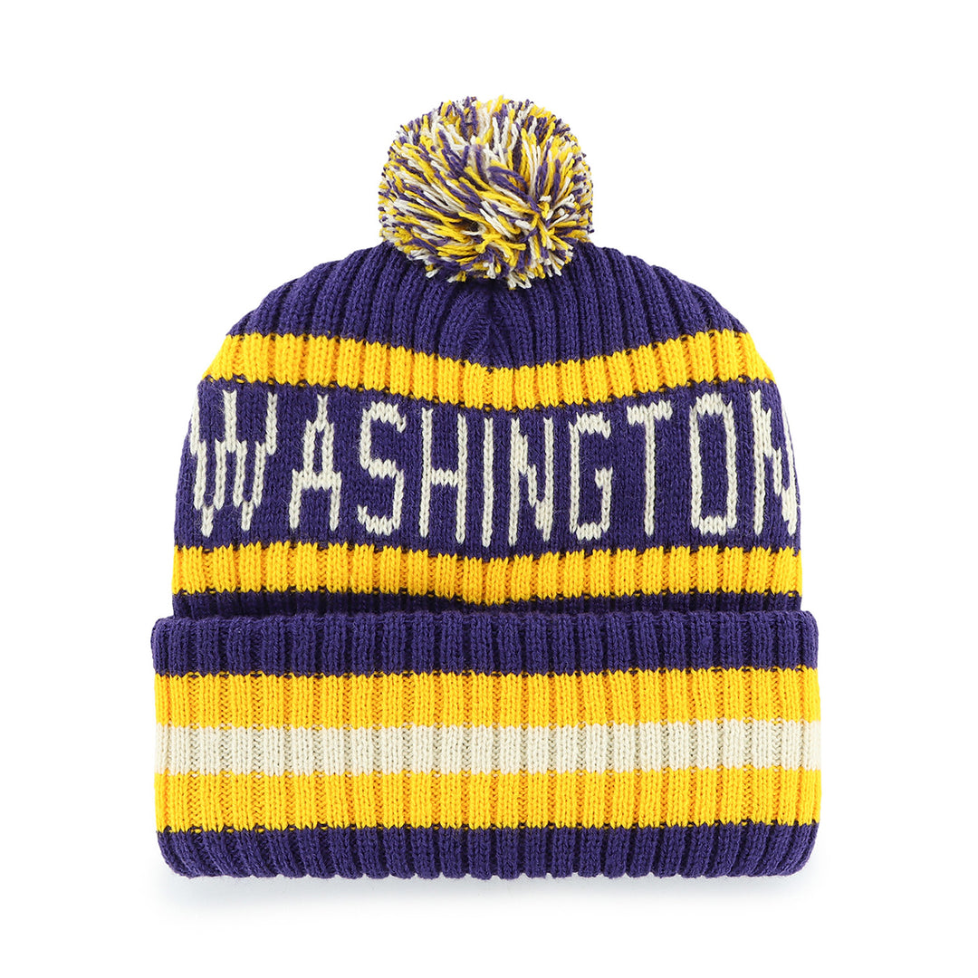 47 Brand Purple Gold Washington Huskies Retro Dog Bering Cuff Knit Beanie