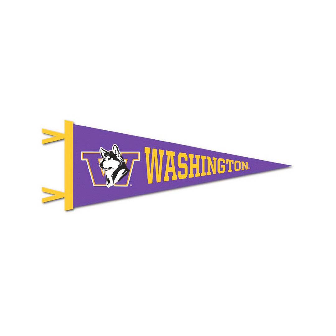 Collegiate Pac. Purple W Retro Dog Washington Pennant 9" x 24"