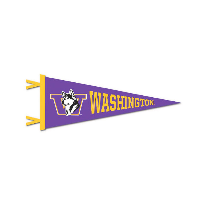 Collegiate Pac. Purple W Retro Dog Washington Pennant 9" x 24"