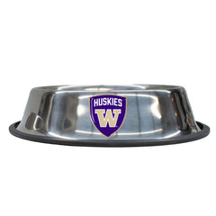 Photo of Little Earth Small Silver W Huskies Everyday Pet Bowl.