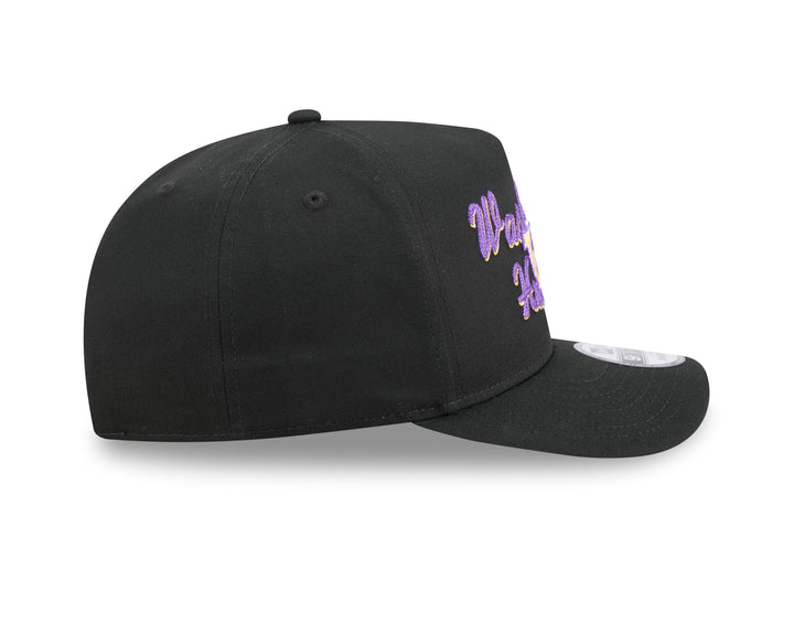 New Era Black Chain Stitch Vault Dog 9Fifty A Frame Adjustable Hat