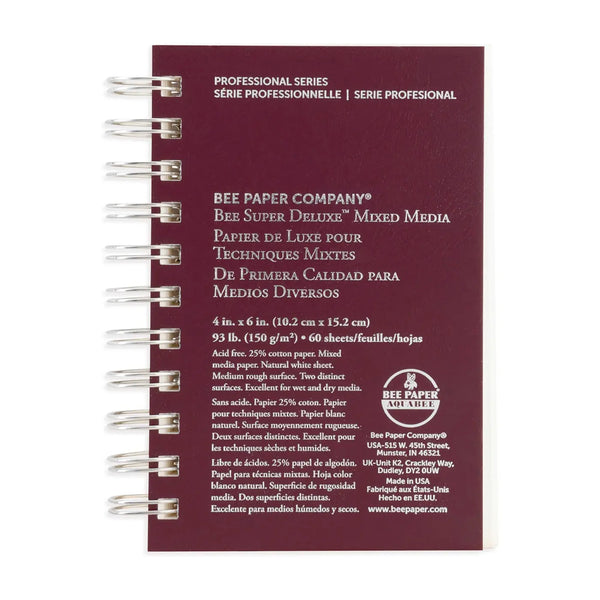 Bee Paper Super Deluxe 93lb Mixed Media Spiral Pad – University