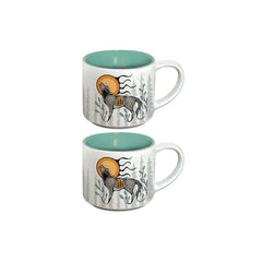 Photo of Native Northwest Wolf Ceramic Espresso Mugs Set of 2.