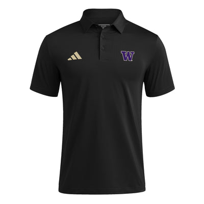 adidas Men's W Logo 2025 Ultimate365 Solid Polo Front#color_black