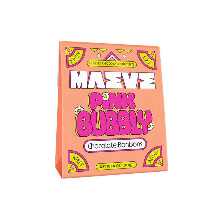 Maeve Seattle Chocolate Pink Bubbly Bonbon Box 4oz