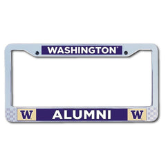 Strand Washington W Alumni Metalized Plastic License Plate Frame