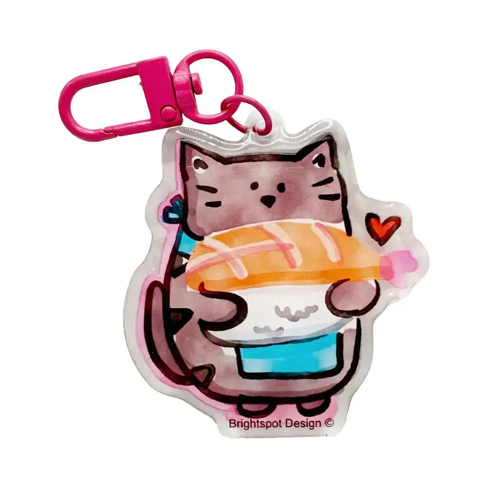 Brightspot Design Cat Sashimi Keychain