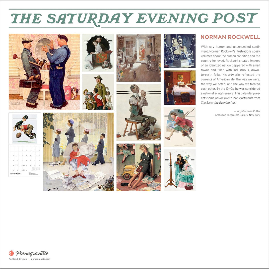Norman Rockwell: The Saturday Evening Post 2026 Wall Calendar