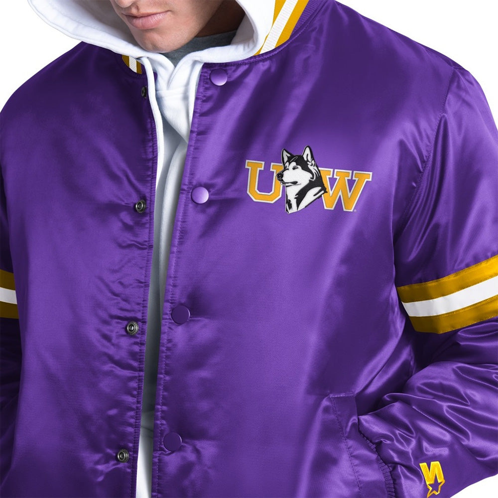 Starter Men's Washington Huskies Retro Dawg FW26 Satin Varsity Jacket