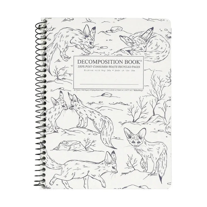 Decomposition Fennec Foxes 7.5"x9.75" College Spiral 80ct