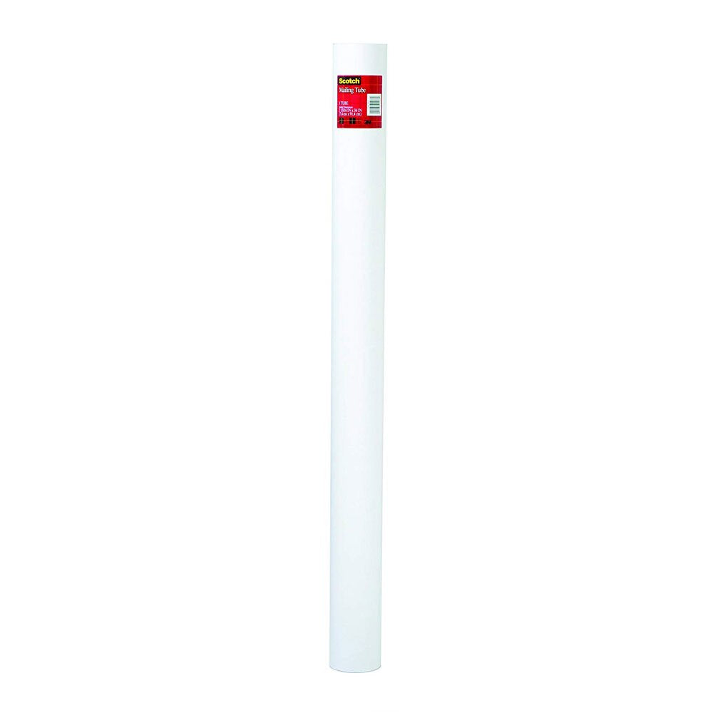 Scotch White 3"x36" Mailing Tube With Caps