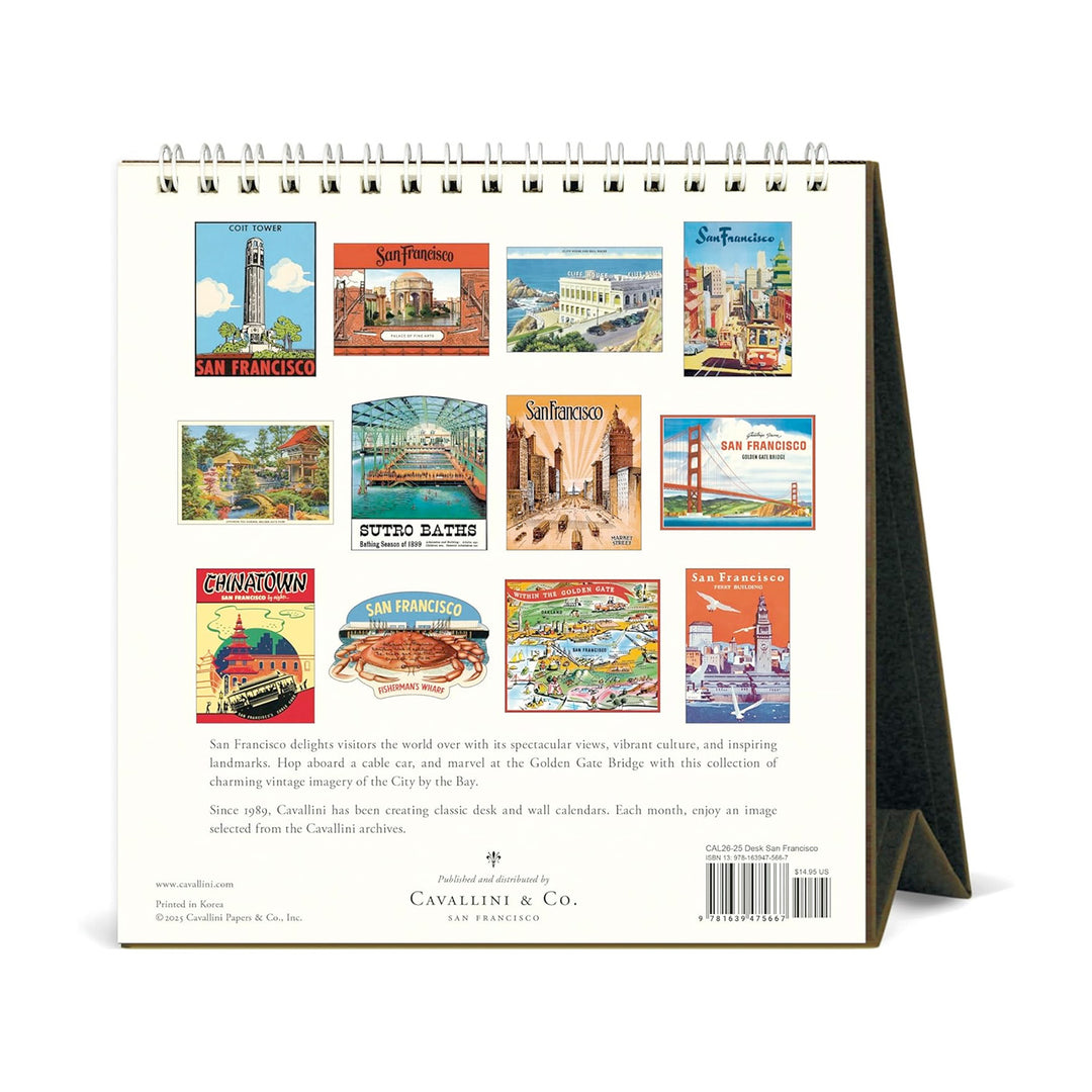 Cavallini San Francisco 2026 Desk Calendar