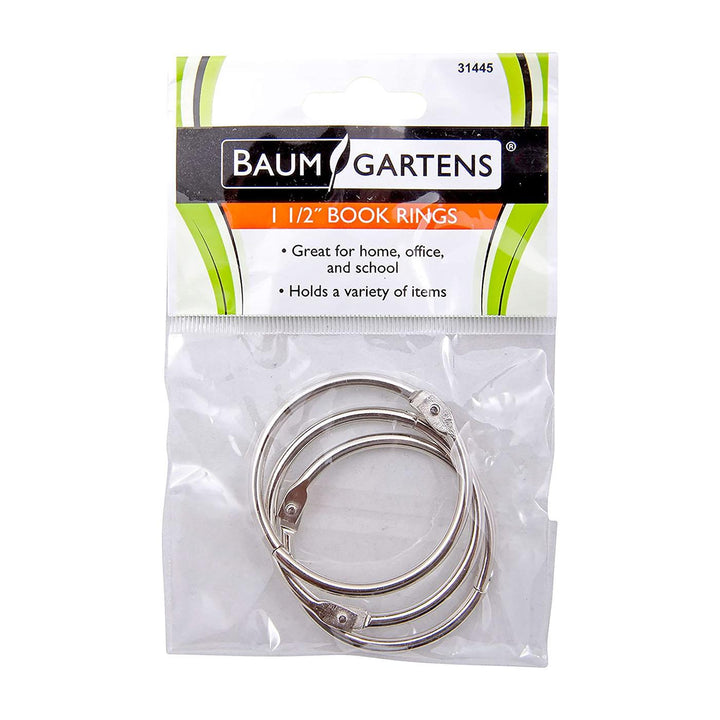 Baumgartens 1.5" Book Rings 3 Count