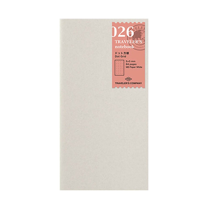 Traveler's Company Regular 026 5x5 Dot Grid Paper Refill 64ct