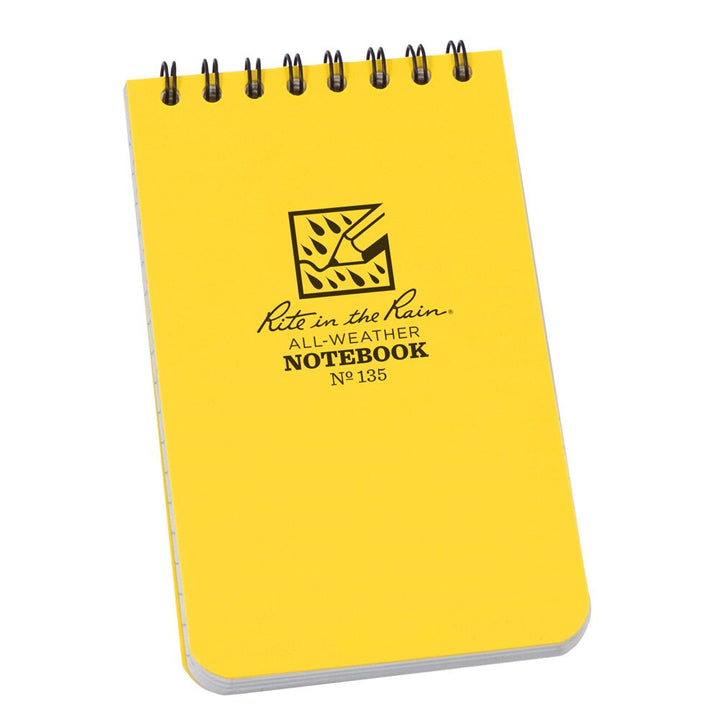 Rite in the Rain Yellow 3"x5" Top Spiral Memo Notebook 50ct