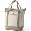 Lands' End Natural Canvas UW School of Social Work Long Handle Zip Top Tote Bag Khaki thumbnail