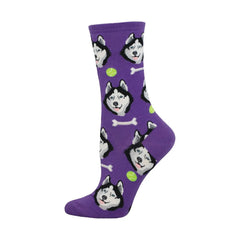 Photo of Socksmith Purple Give A Dog A Bone Women's Socks.
